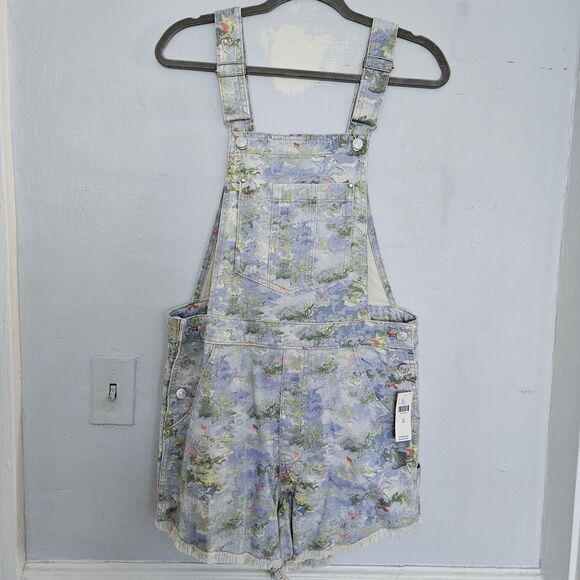 NWT Anthropologie Pilcro Cut-Off Short Overalls | 30 - Picture 4 of 6